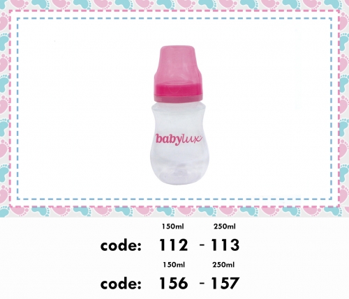 Wide-mouthed glass and bottle