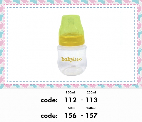 Wide-mouthed glass and bottle